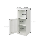 Bathroom Low Cabinet with Louvered Door