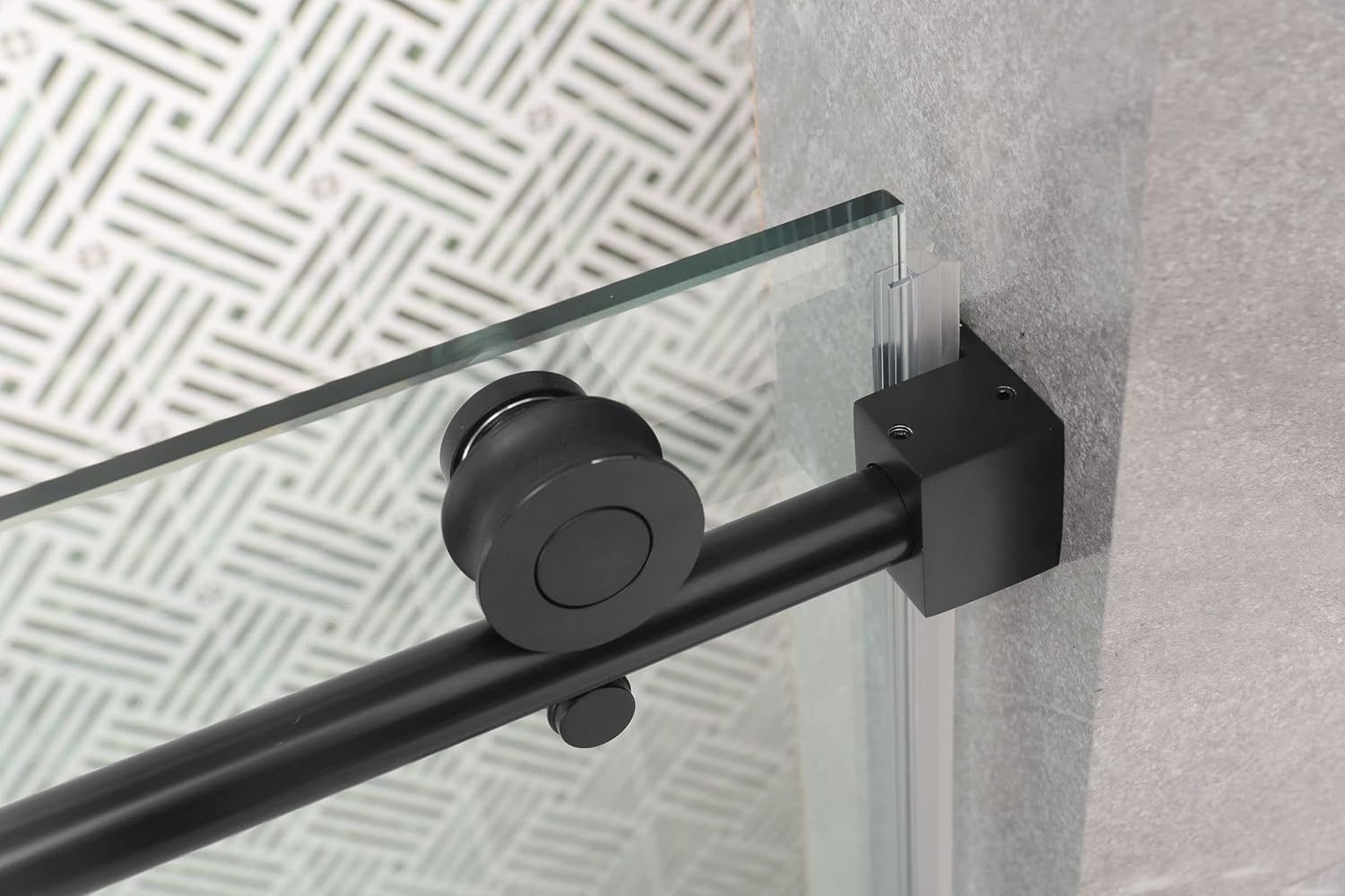 Black 1/4 Inch 6mm Glass Shower Doors