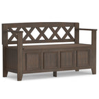 Amherst Solid Wood Entryway Storage Bench in Farmhouse