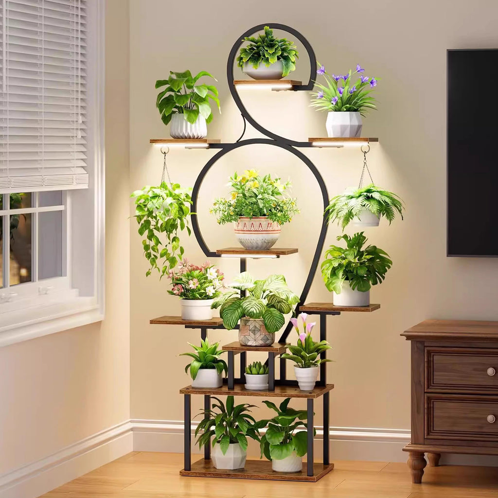 Indoor Plant Stand with Grow Light