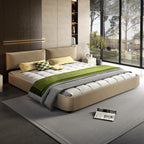 King Size Cloud Bed Frame with Oversized Padded Movable Headboard