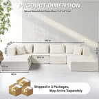 140" Modular Sectional Sofa Bed