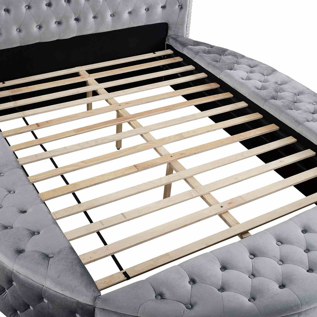 1pc Unique Round Glam Bed