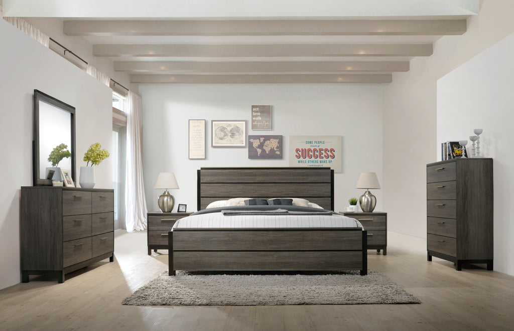 Ioana Contemporary Wood Panel Bed