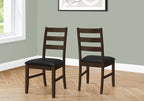 Dining Chair Set of 2, Upholstered, 37" Height
