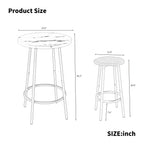 3-Piece Bar Table Set with 2 Bar Stools