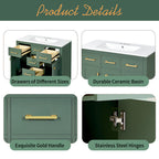 36'' Bathroom Vanity with Ceramic Sink Combo Set