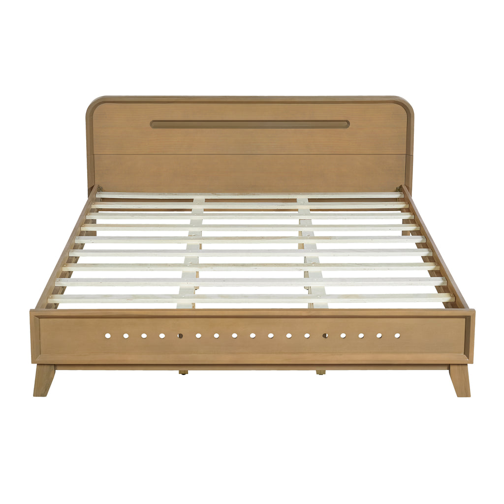 Pine Solid Wood Queen Size Bed