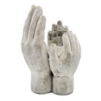 Set of 2 Accepting Hands Accent Cement Hand Decor