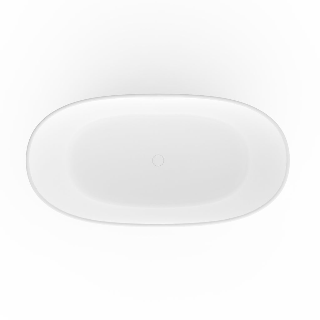 73 Inch Artificial Stone Solid Surface Freestanding Bathtub