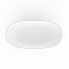 73 Inch Artificial Stone Solid Surface Freestanding Bathtub