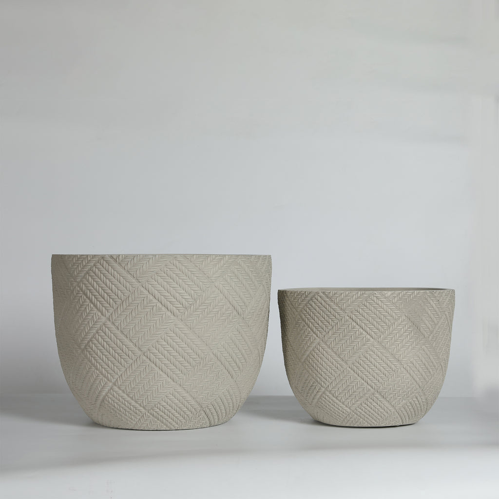 Round Concrete Planter Set of 2