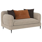 Repley Latte Upholstered Sculpted Track Arm Loveseat
