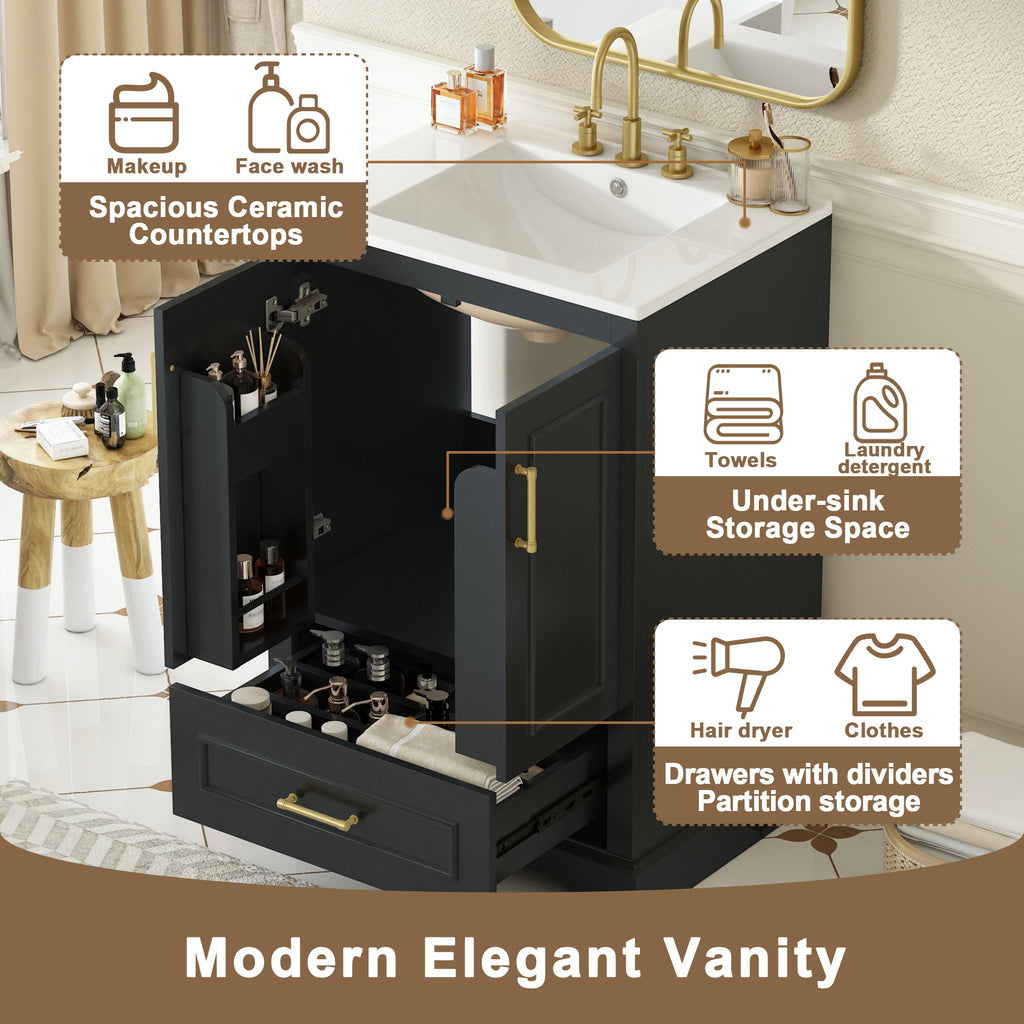 24" Bathroom Vanity with Sink
