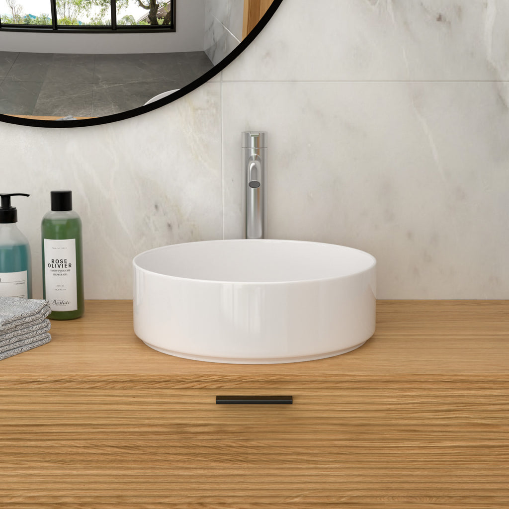 15.75"x15.75" Ceramic Vessel Sink