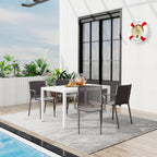 Summer 4pcs Modern Stackable Plastic Armchair Set