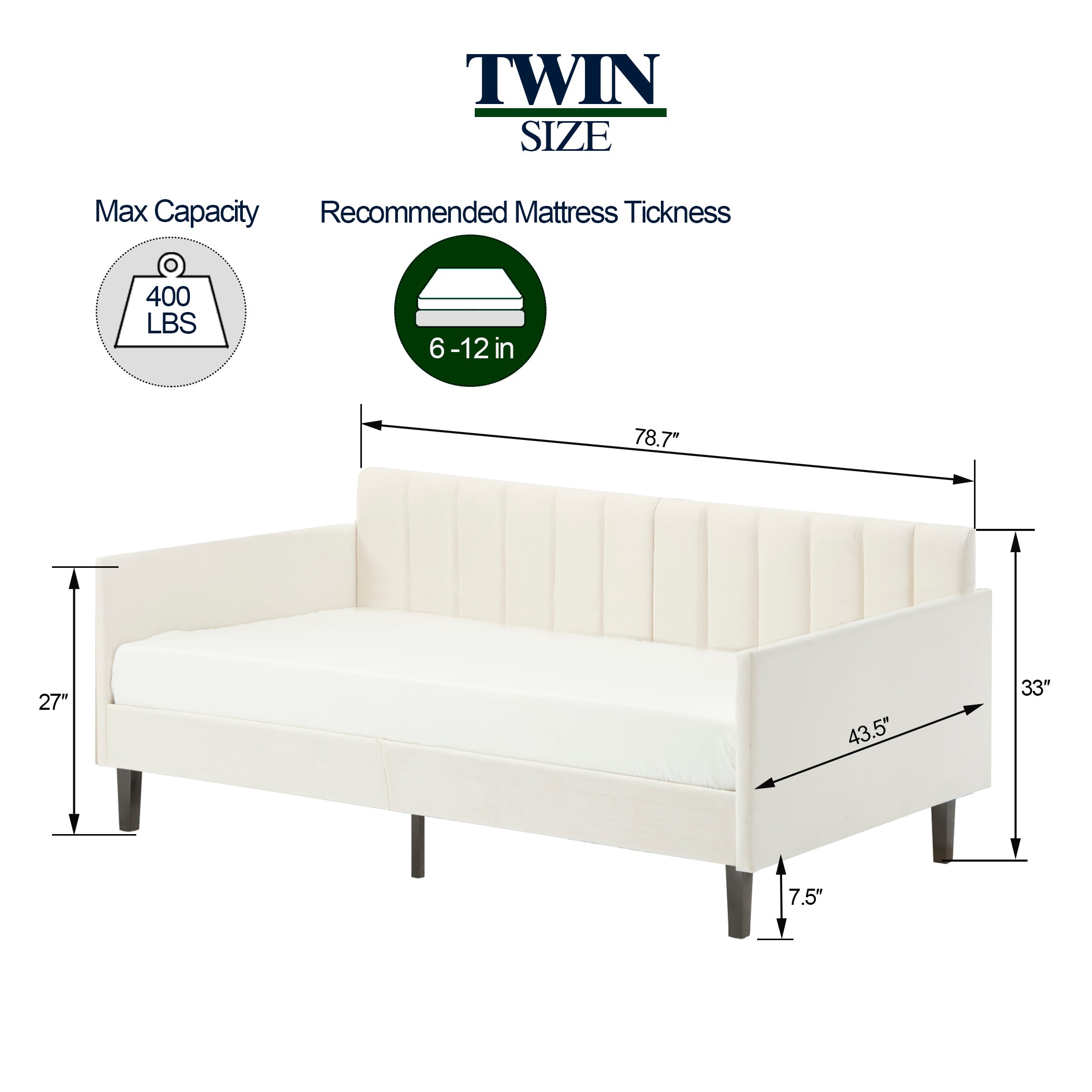 Elena Twin Size Bed