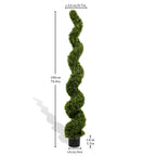 6FT Spiral Topiary Trees Artificial Outdoor Faux Boxwood Plants