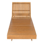 Lounge Chaise Set, Acacia Solid Wood with Lounge Cushion