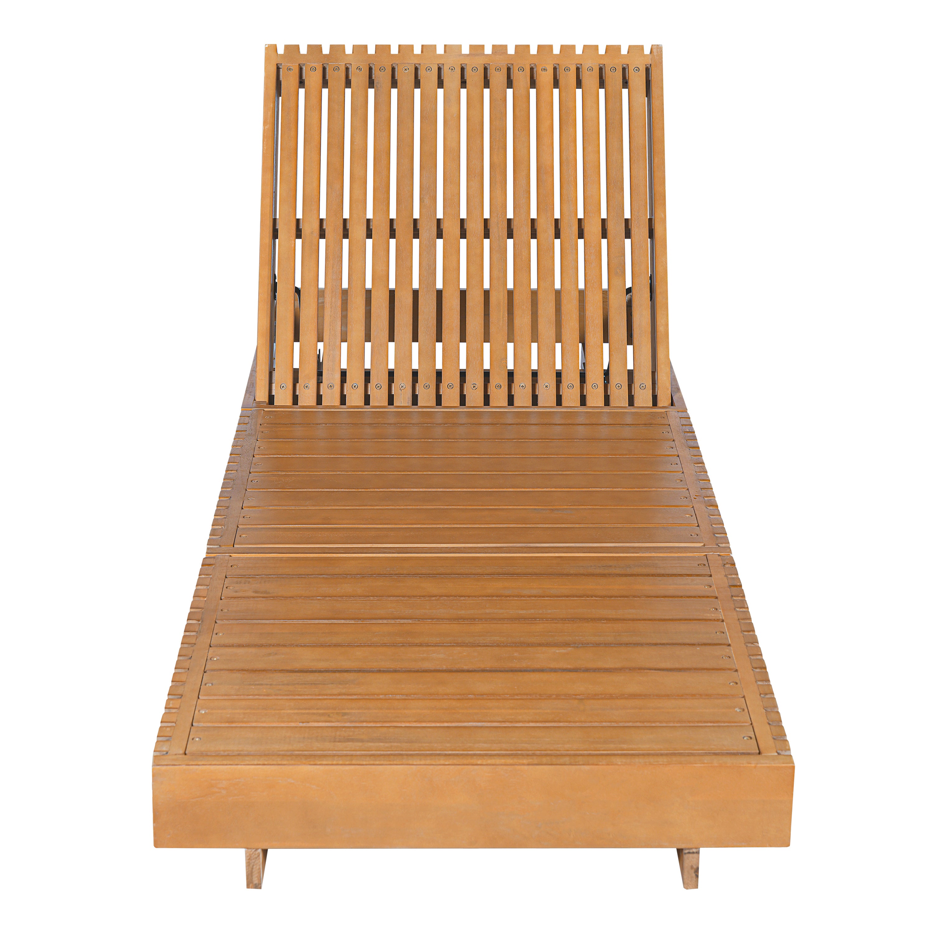 Lounge Chaise Set, Acacia Solid Wood with Lounge Cushion