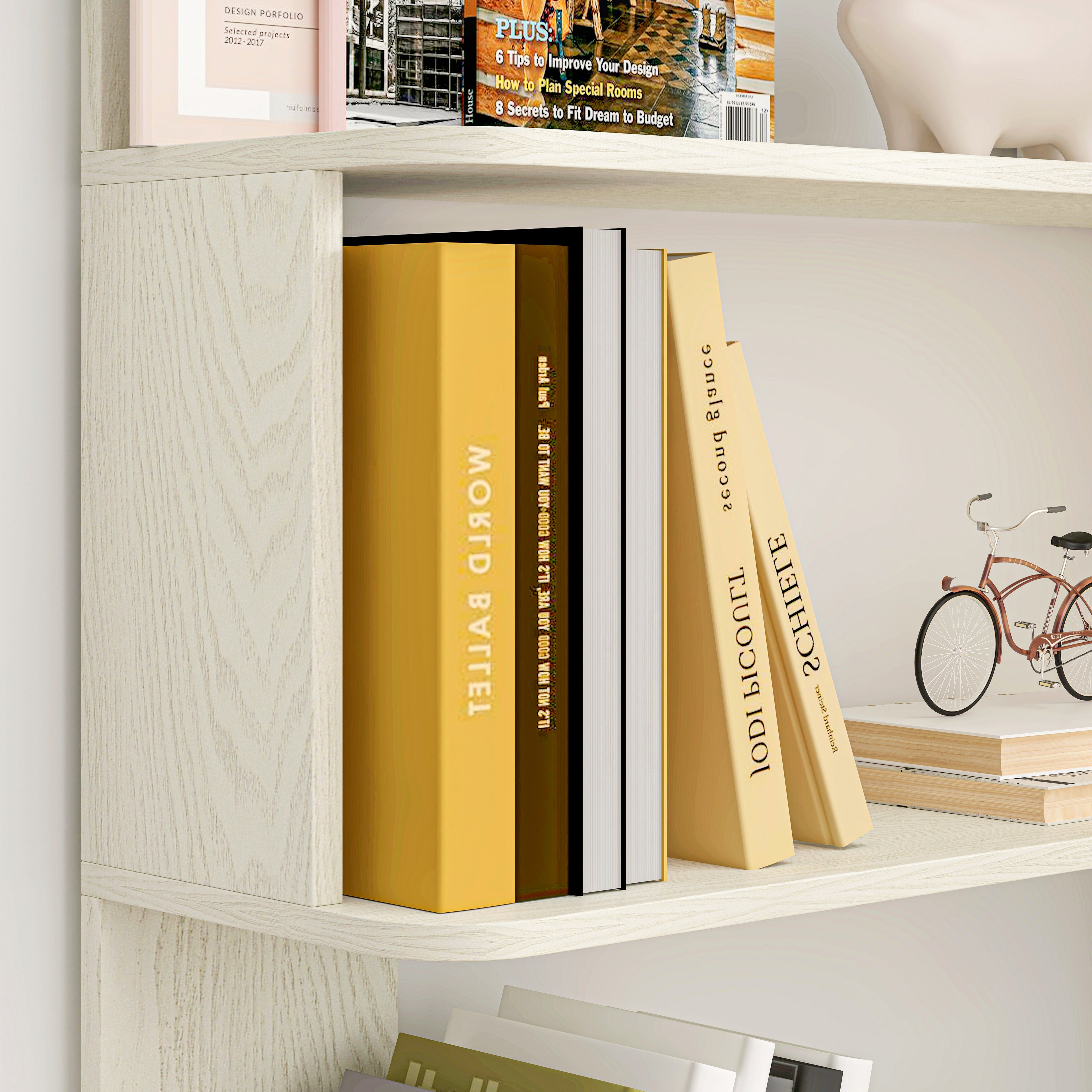 90cm Freestanding Corner Bookshelf
