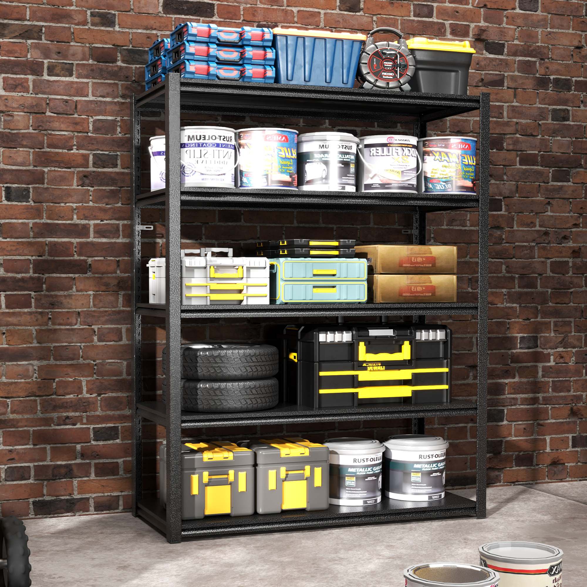5 Tier Heavy Duty Metal Garage Shelves