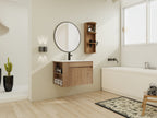 30" Wall-Mounted Bathroom Vanity With Sink and Storage Rack