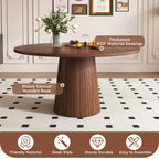 47 Inch Round MDF Dining Table for 4