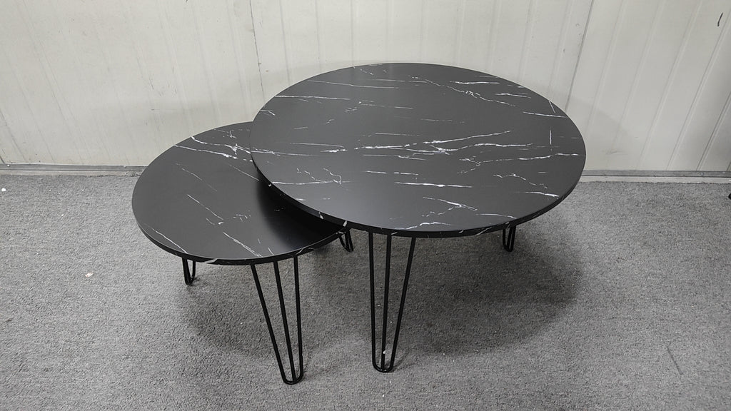 27.56'' Round Nesting Coffee Table Set of 2