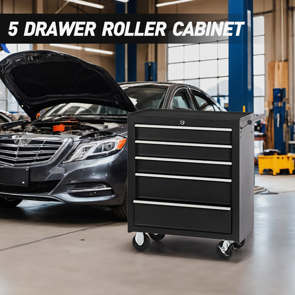 5-Drawer Rolling Tool Chest With Lock & Key