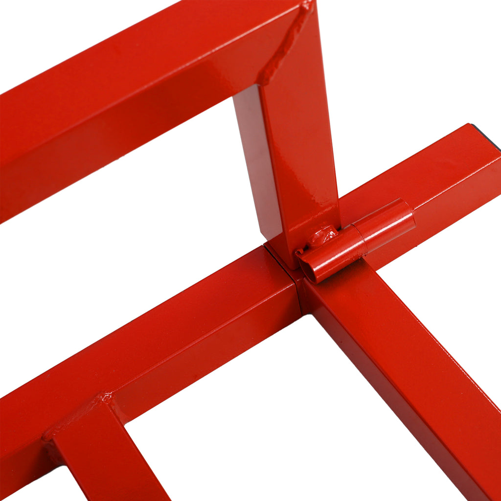 Heavy Duty Steel Riding Mower Lift, 880 Lbs Capacity, Telescopic, Red