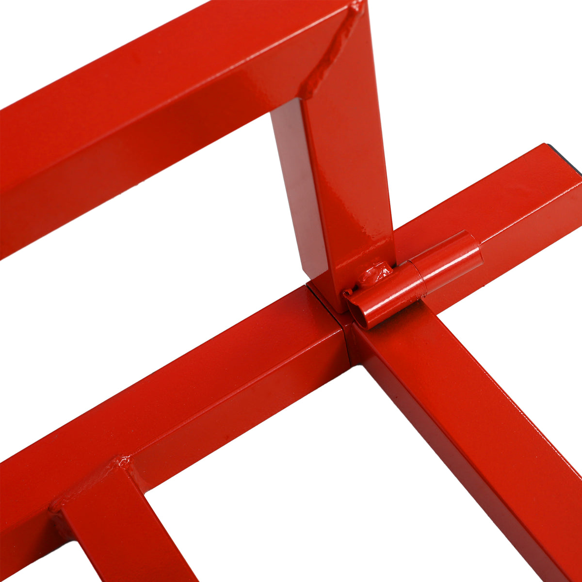Heavy Duty Steel Riding Mower Lift, 880 Lbs Capacity, Telescopic, Red