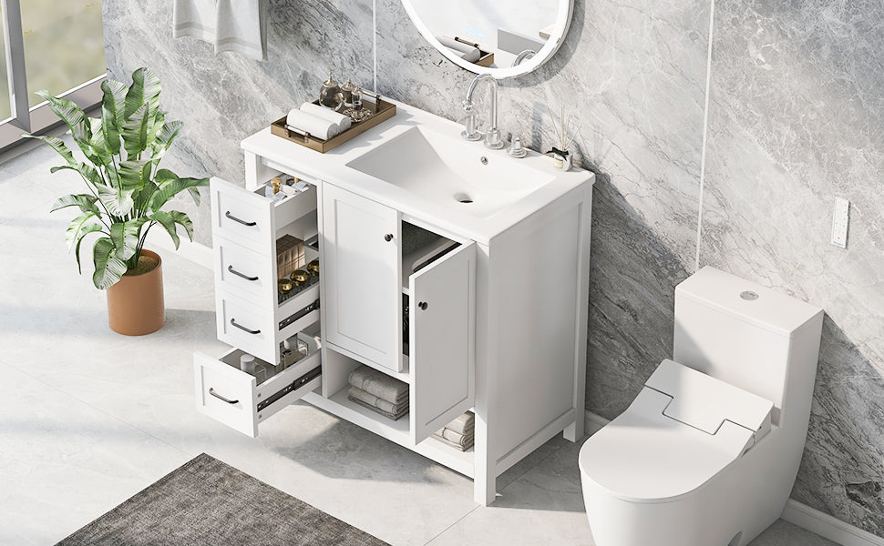 36" Bathroom Vanity with Sink Top