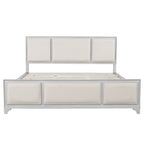 King Size Bed Frame with Upholstered Headboard