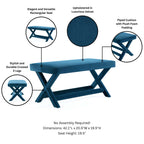 Abigail Upholstered Velvet Accent Bench