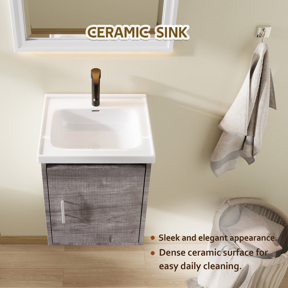 16" Floating Bathroom Vanity