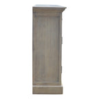 Solid Wood Stone Acid Wash Glazed Sideboard, 4 Drawers, 4 Shelves