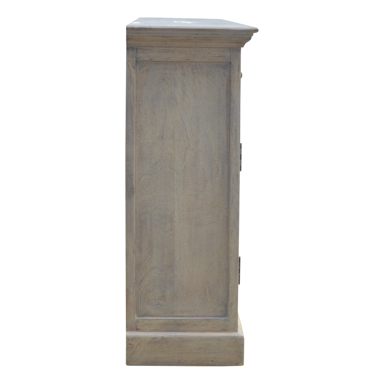 Solid Wood Stone Acid Wash Glazed Sideboard, 4 Drawers, 4 Shelves