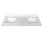 61-Inch Quartz Double Bathroom Vanity Top