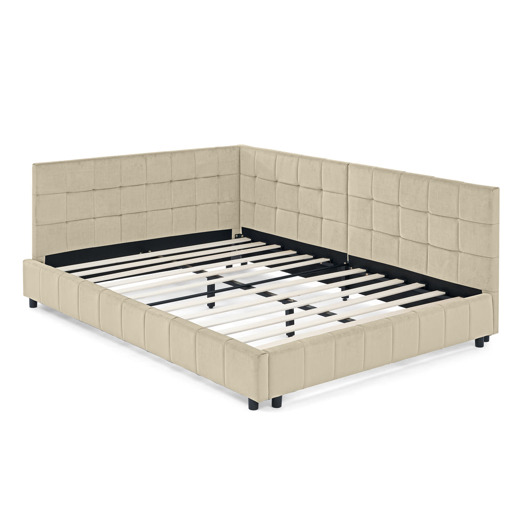 Full Size Upholstered Tufted Bed Frame
