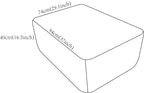 Premium Black Plush Ottoman