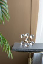 Clear Glass and Gold Finished Sculpture