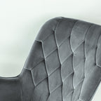 Hannah Mid Century Modern Rocking Chair In Dark Grey