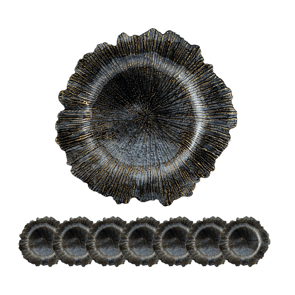 8 Pack Reef Plastic Charger Plate, 13 Inch