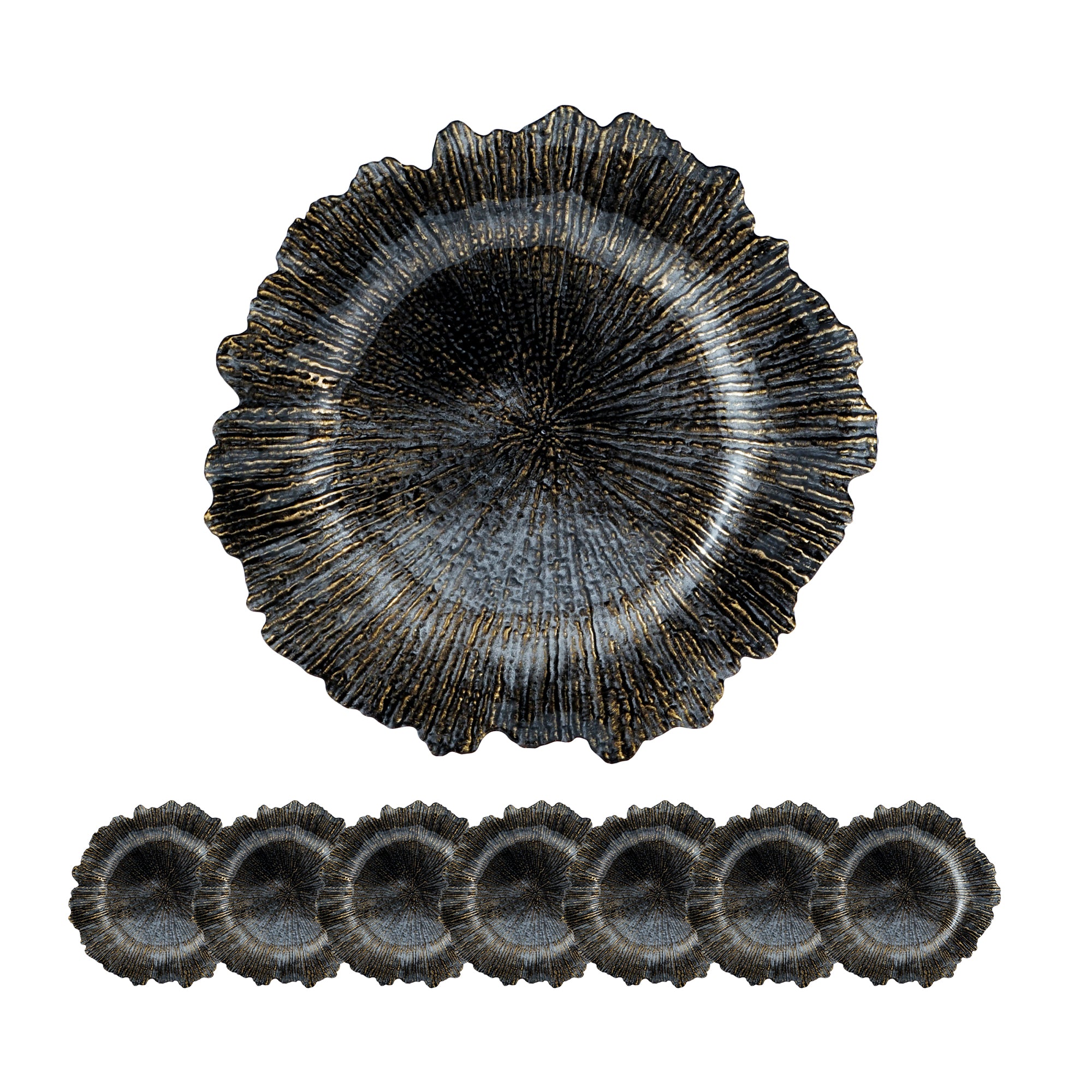 8 Pack Reef Plastic Charger Plate, 13 Inch
