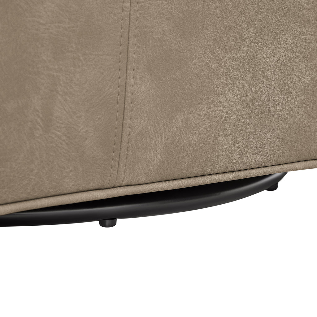 Westly Faux Leather Swivel Accent Chair - Willow