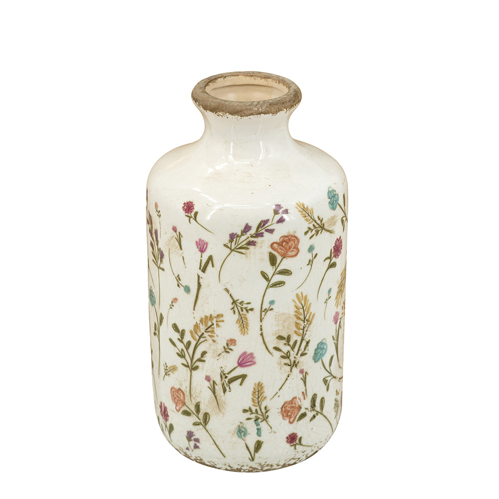 D4.3x8.3" Ceramic Cylinder Vase