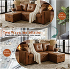 Sleeper Sofa with Reversible Chaise and Storage