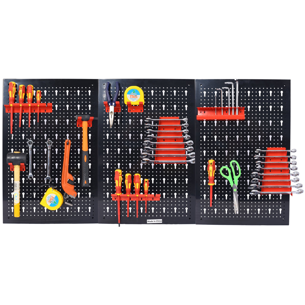 4ft Metal Pegboard Wall Organizer