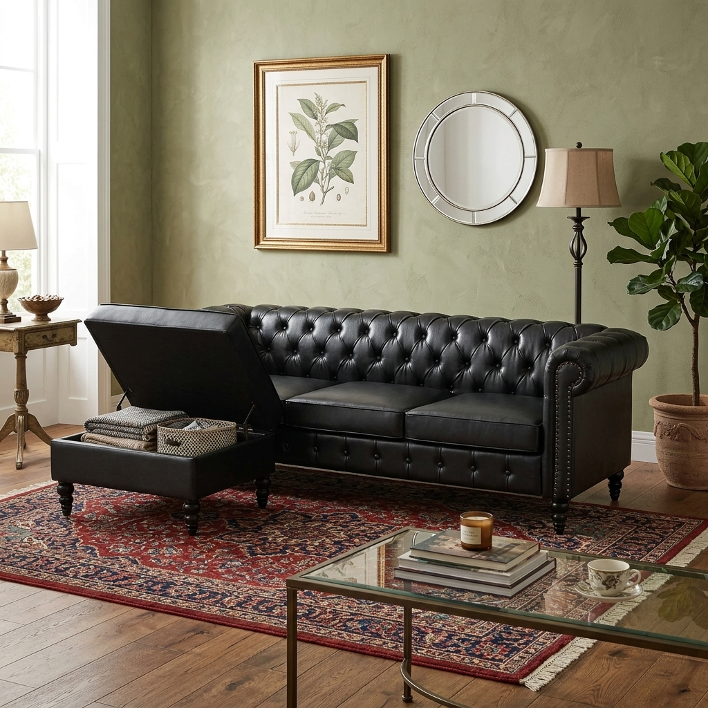 U-style 85" Modern 4-Seater L-Shaped Sectional Sofa
